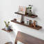 Tablette murale flottante en bois massif-1078946115