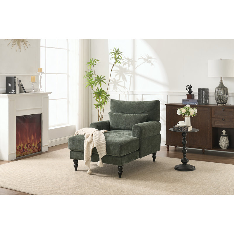 Canapé inclinable de loisir d'intérieur rembourré, Vert