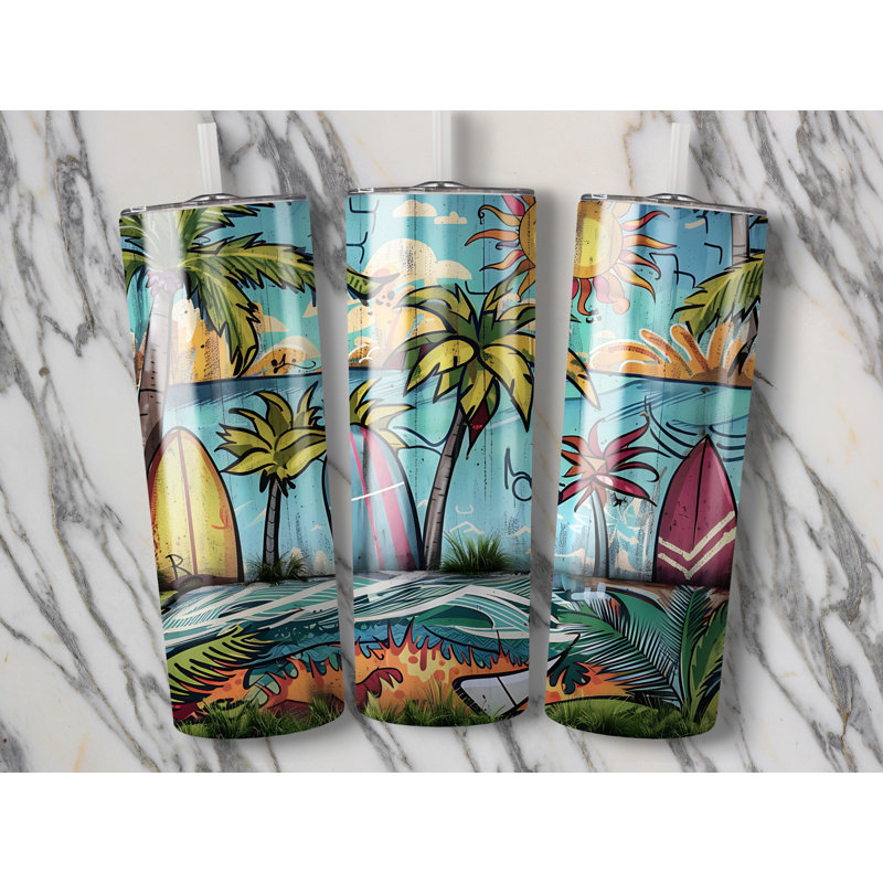 Choose Handmade Tumblers 591ml Vacuum Insulated Stainless Steel (18/8) Travel Tumbler with Straw