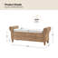 Anesty 56'' W Upholstered Flip Top Storage Bench with Solid Wood Legs and Segmented Pockets