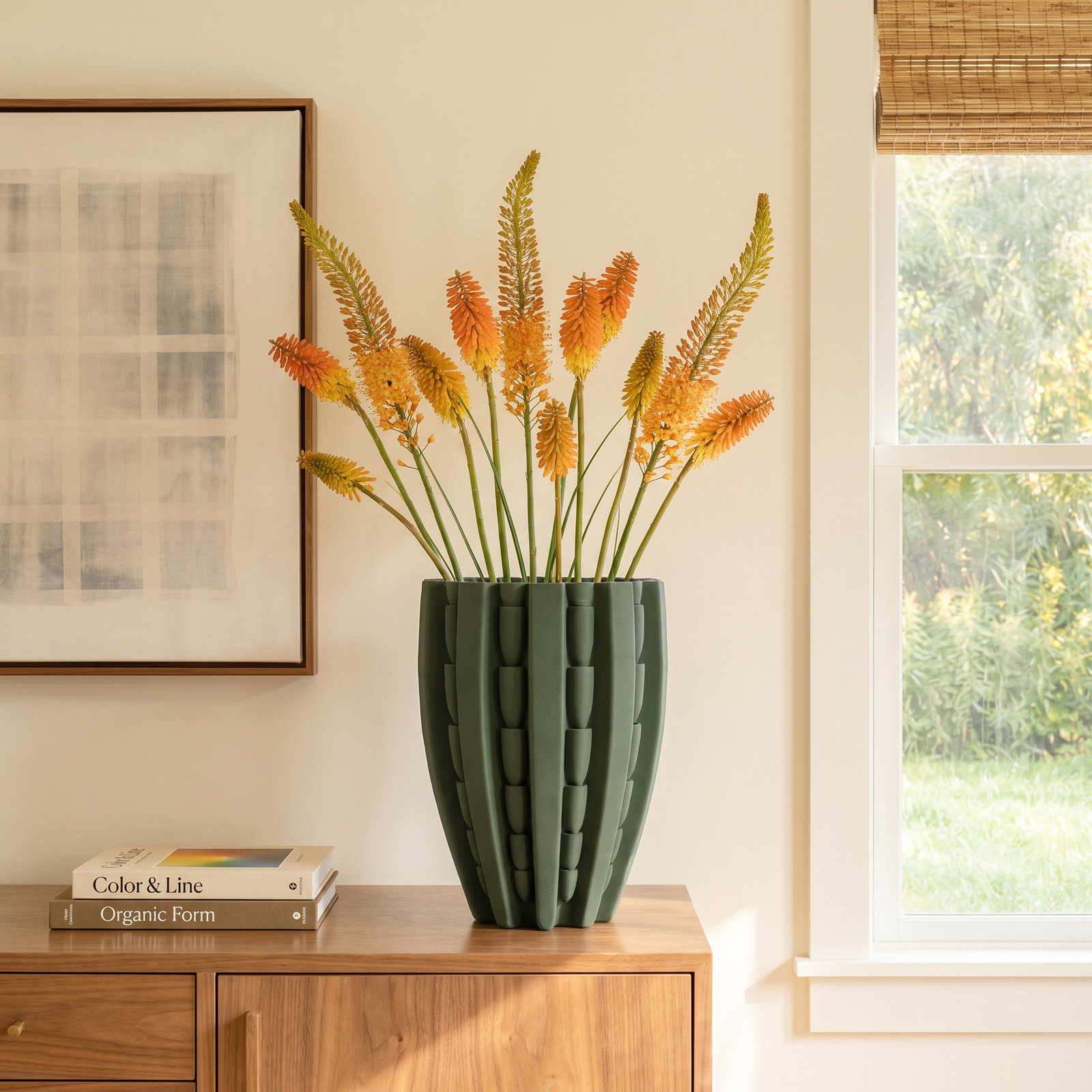 Huntley Ceramic Table Vase, 15" H x 11" W x 11" D