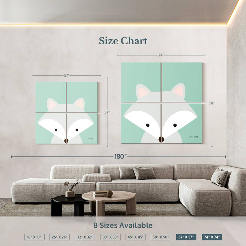 Ashelle Cuddly Fox, H 74 po x l 74 po