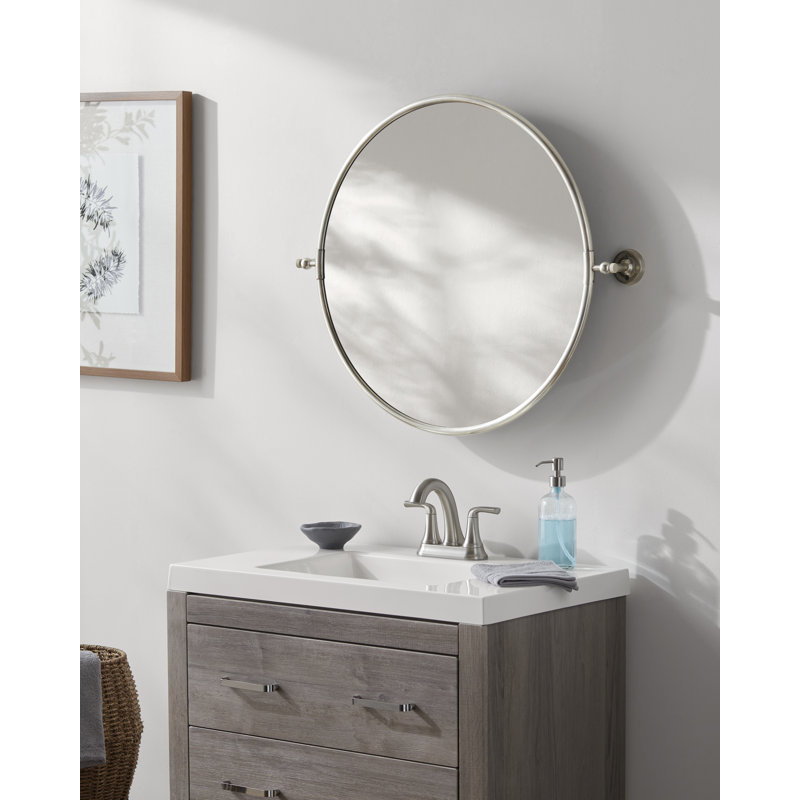 Dara Metal Mirror, 27" H x 31" W x 4" D, Iron