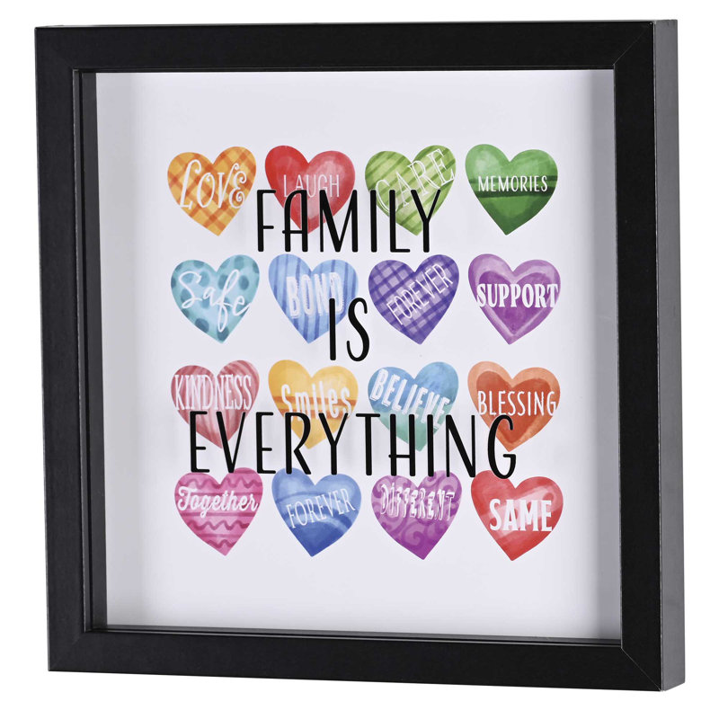 Art mural encadré «Family Is Everything»