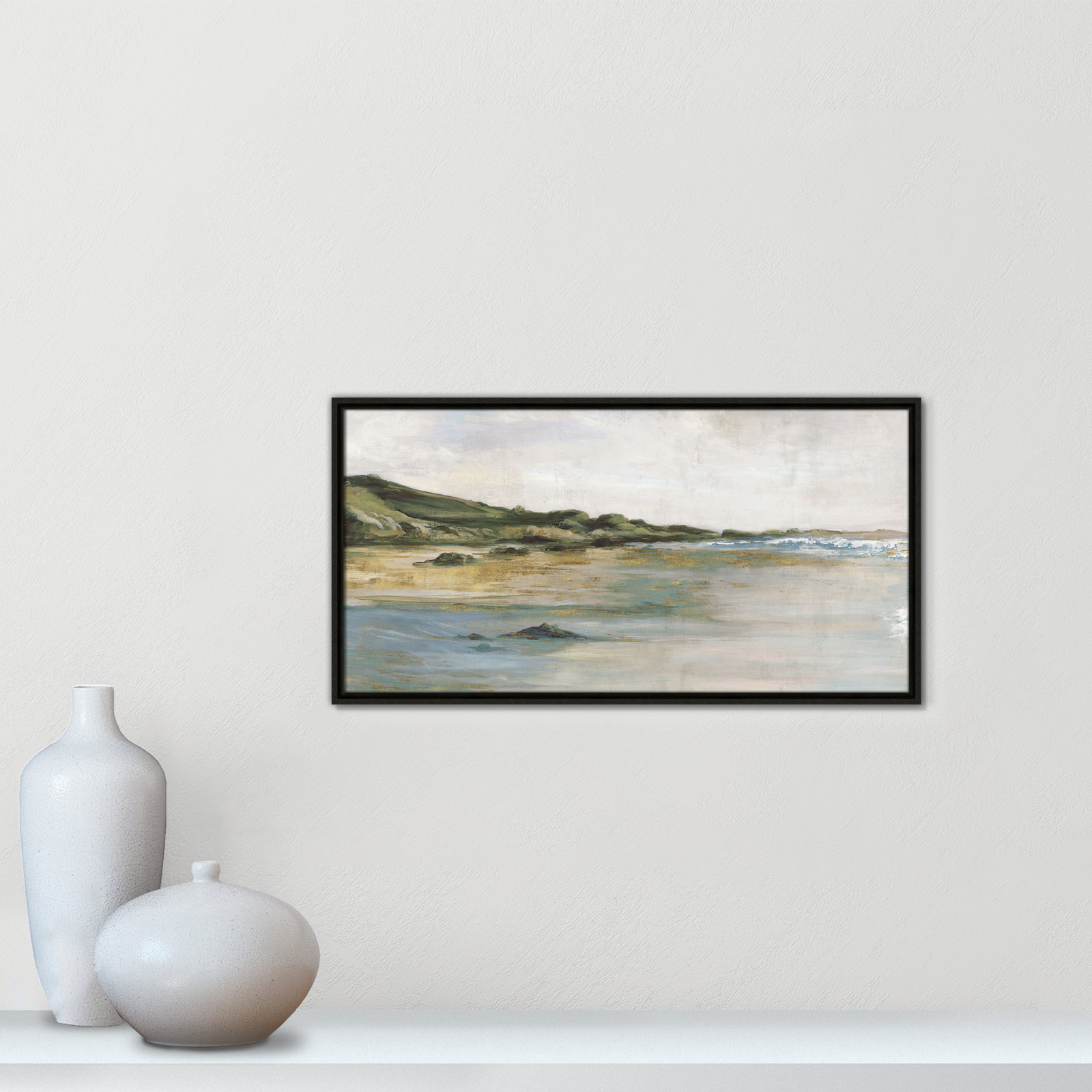 Cordoba "Tide's Edge" Print, 16.5" H x 31.5" W, Espresso