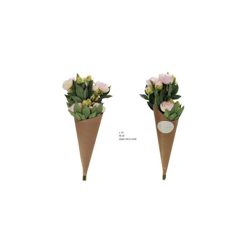 Artificial Light Pink Peony Stems