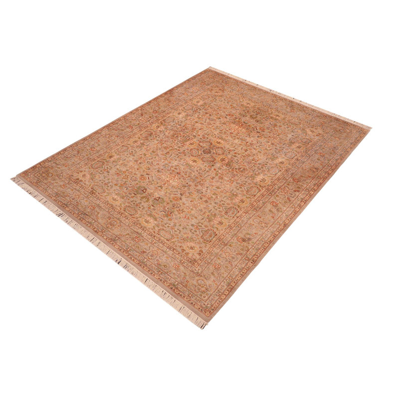 Tapis de zone en laine gris/vert 6 pi 1 po x 9 pi one-of-kind-the main noué la Oxendine