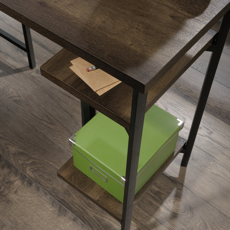 Bureau en L, finition brune, Chêne fumé