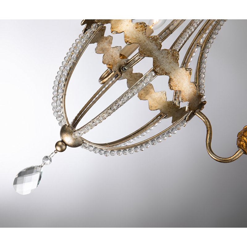 3 Light Mini Gold And Silver Empire Chandelier