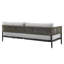 Canapé d'extérieur Corvin en aluminium et corde noir et gris