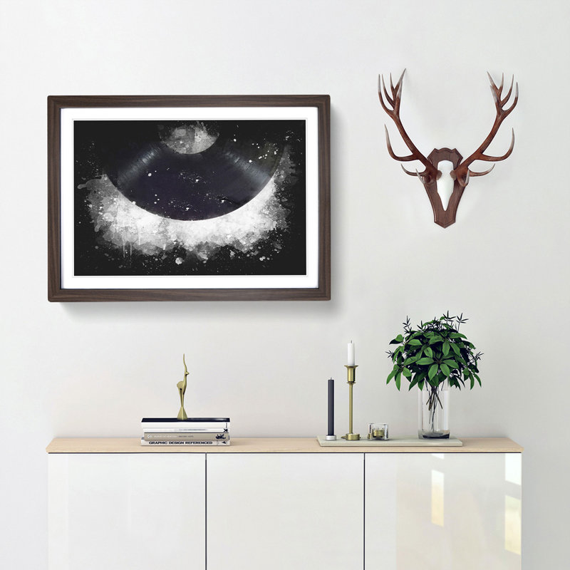 A Vinyl Record - Framed Print, 45cm H x 63cm W x 2cm D, Walnut Framed