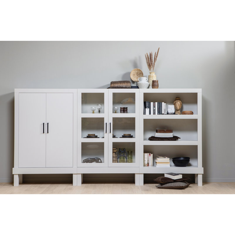 Bonk Pine Rectangle Accent Cabinet, White