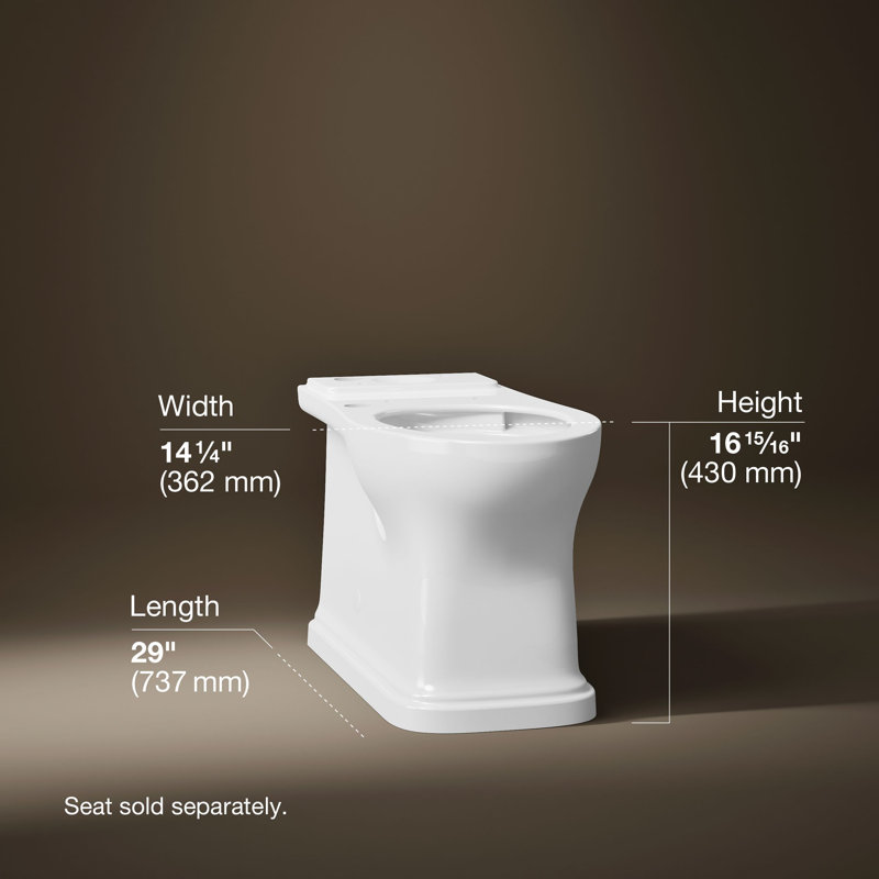 Cuvette de toilette allongée avec siphon Claude par Studio McGee