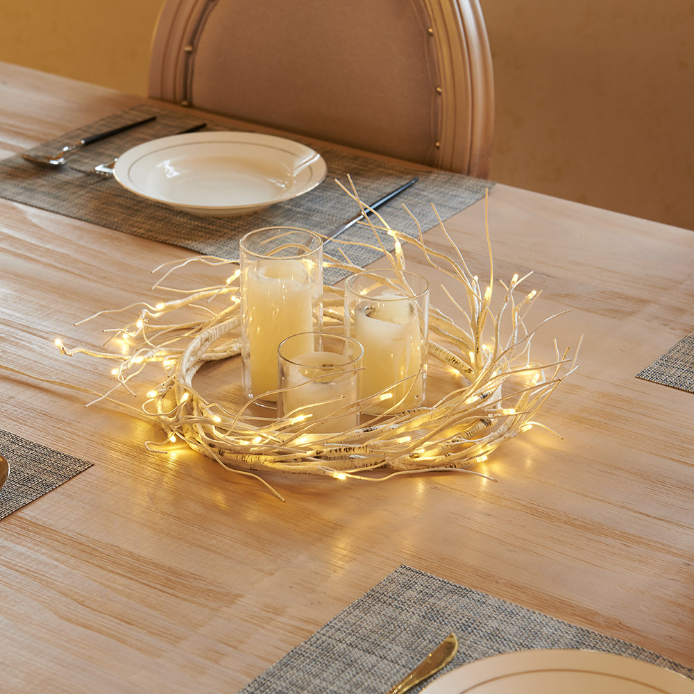 47'' in. Lighted Birch Garland