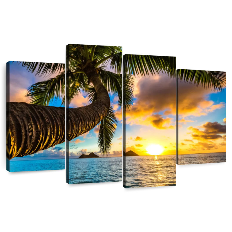 Gillard Lanikai Gillard au coucher du soleil, H 32 po x l 52 po