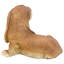Figurine chiot basset en brun