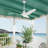 Casablanca 60 inch Stingray ENERGY STAR® Damp Rated Ceiling Fan with LED Light Kit and Handheld Remote-1214398401-1214398403