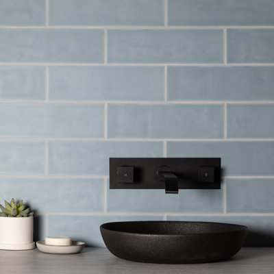 Bedouin 3.5" x 12" Blue Matte Ceramic Subway Wall Tile