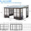10x12ft Outdoor , Wall Mounted Solarium With Detachable Windows, Aluminum Build, 2 Lockable Sliding Doors For Garden Patio Deck