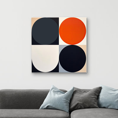 Split circles - 32"x32" art on canvas