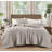 Brooklyn Loom Matte Cotton Velvet Wavy Square Stitch Quilt Set-118624098-118624100