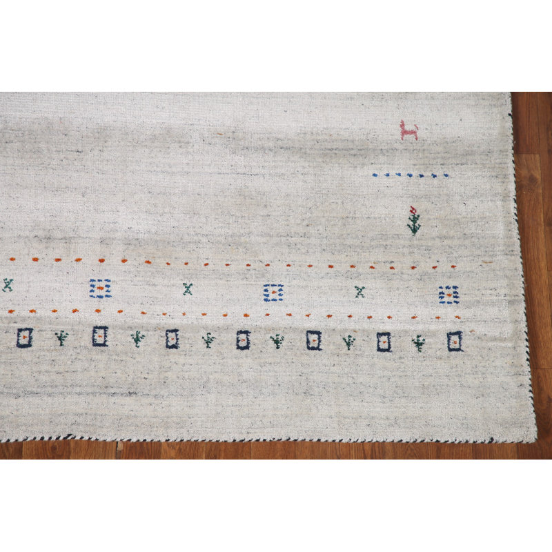 Tribal Wool Gabbeh Indian Rug 5x8
