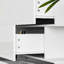 Armoire de rangement moderne à 8 tiroirs avec conception étagée - Organisateur blanc ultrabrillant