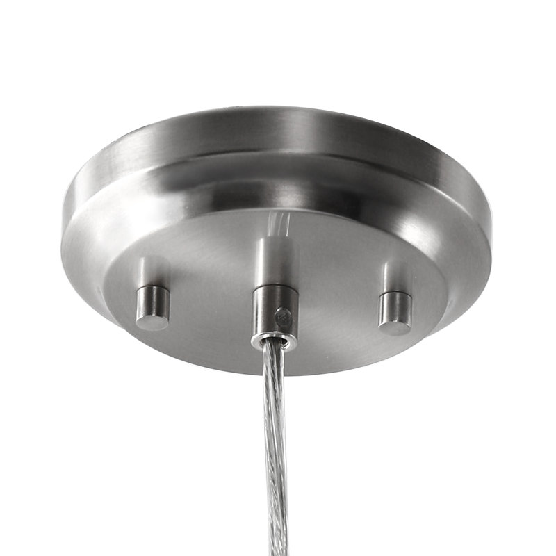 1-Light Nickel Pendant Light For Kitchen Dining Room