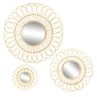 Rattan Flat Wall Mirror