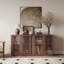 Armoire de rangement antique à 4 portes avec tablettes réglables