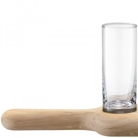 Paddle Handmade Glass Shot Glass, Clear
