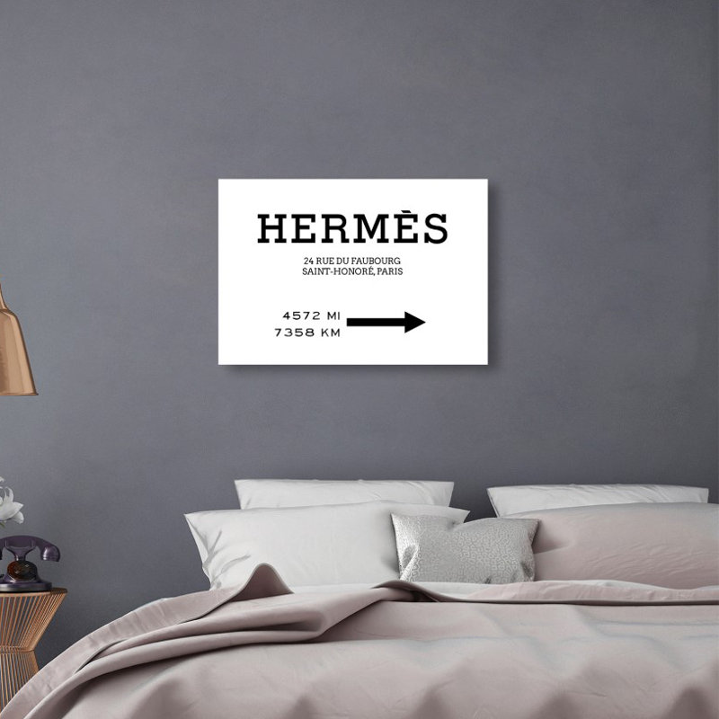 «Faubourg Road Sign Minimalist», reproduction d'art textuel sur toile tendue, H 30 po x l 45 po x P 1,5 po