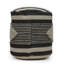 Pouf fabriqué à la main beige et gris foncé - Tissu recouvert de laine et de coton rembourré 16 po x 16 po x 16 lb, capacité de 250 lb, nettoyage des taches seulement, conception cylindrique 250 lb