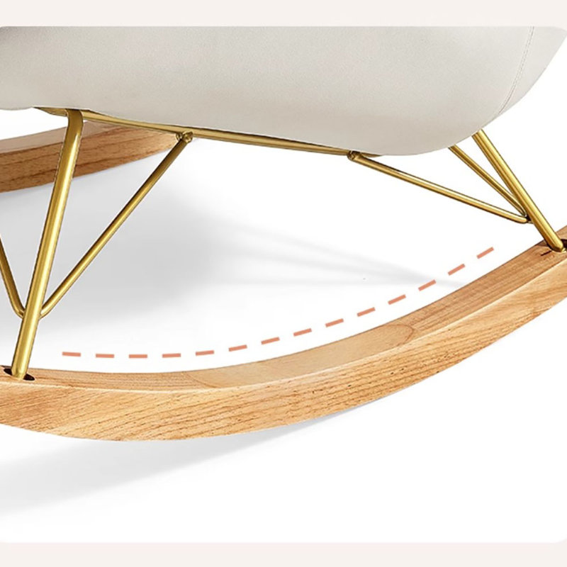 Chaise berçante à motif écossais Thousand-Bird, Blanc