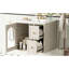 Meuble-lavabo mural de 24 po, lavabo en céramique, présentoir de porte en verre, 2 tiroirs, rangement intelligent, installation facile, porte de salle de bain contemporaine à 1 fermeture en douceur, installation, décoration-2083672453