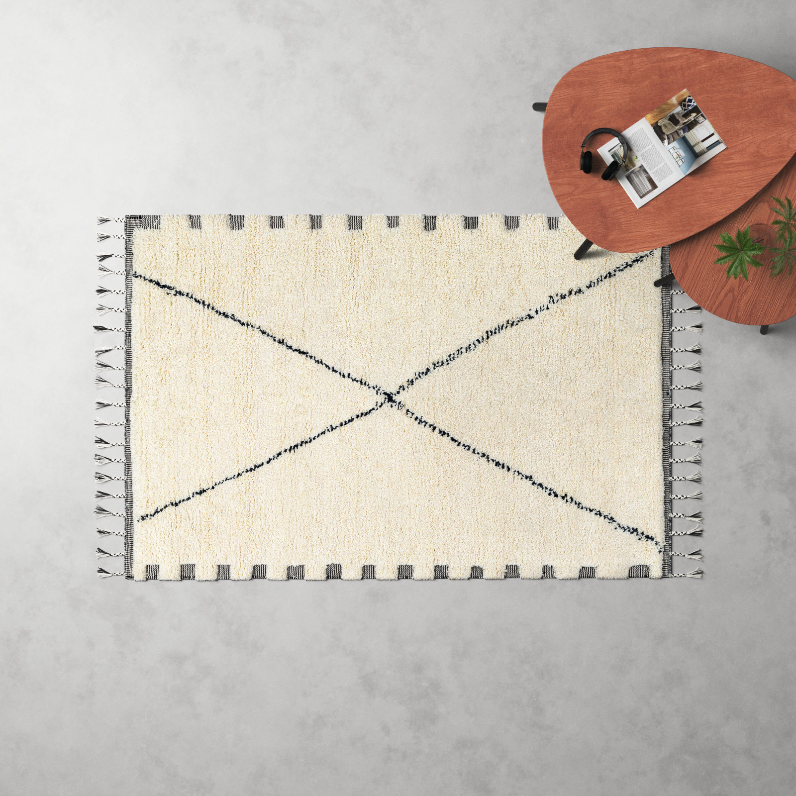 Jovan Hand-Woven Rug, Rectangle 5' x 8'