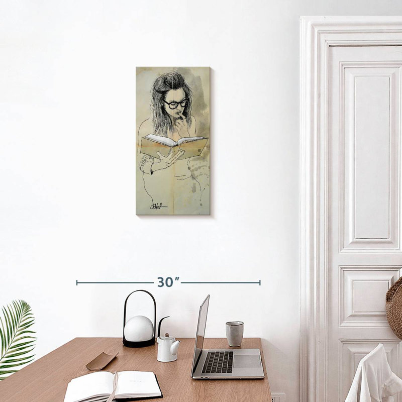 Book Girl, 24" H x 12" W