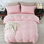 Housse de couette rose pleine grandeur avec fermeture à glissière KAKIJUMN, comprend 1 housse d'édredon 80 po x 90 po et 2 taies décoratives 20 po x 26 po-113693376-113693381