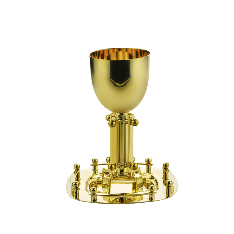 Suspension 6.5" Kiddush Cup, Gold