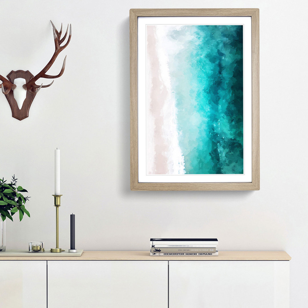 Swanbourne Beach in Australia in Abstract - Framed Print
