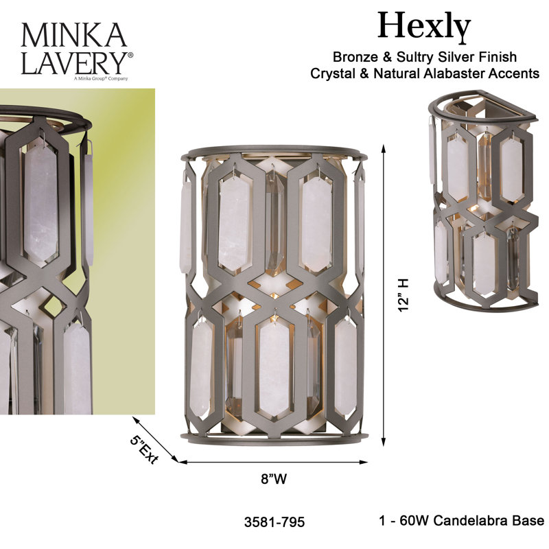 Hexly 1 - Light Flush Mounted Sconce