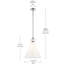 Luminaire suspendu traditionnel 1 lumière avec verre-111187556-111187559-111187555