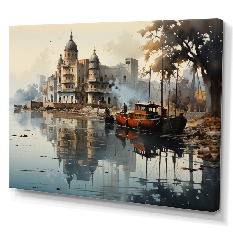 Cuba Havana Harbour II - Cityscapes Wall Decor, H 12 po x l 20 po x P 1 po, Toile tendue