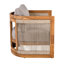 Ensemble de conversation d'extérieur en bois d'acacia pour 4 personnes avec corde tissée et coussins hydrofuges Aldo-128837878-128837879