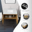 Meuble-lavabo de 91 cm avec lavabo, armoire de rangement suspendue en contreplaqué avec portes à fermeture amortie, comptoir en marbre reconstitué, chêne-133416147