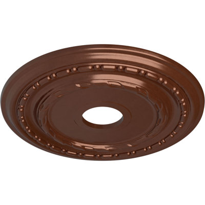 Endurathane Dublin Ceiling Medallion, 17 7/8"OD x 3 5/8"ID x 1 1/4"P (Fits Canopies up to 5 1/8"), Hand-Painted Copper Penny Finish