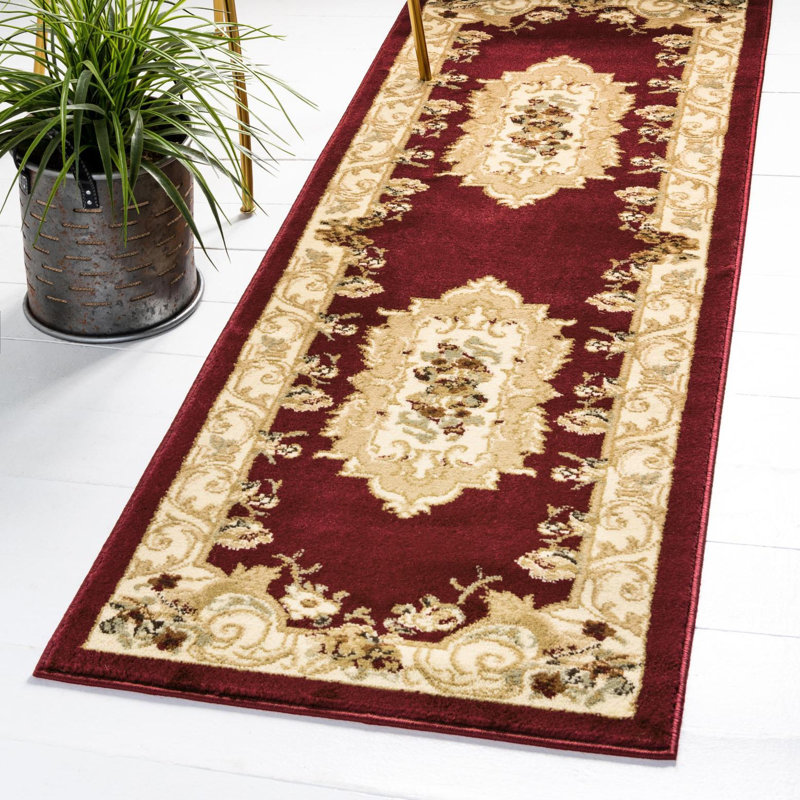 Debora Burgundy Area Rug, Burgundy, Runner 2' x 5'3"