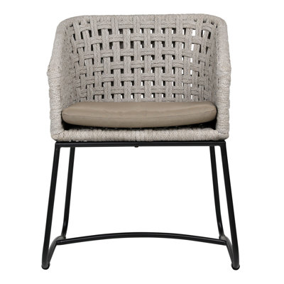 Fermin Iron and Rope Outdoor Dining Chair