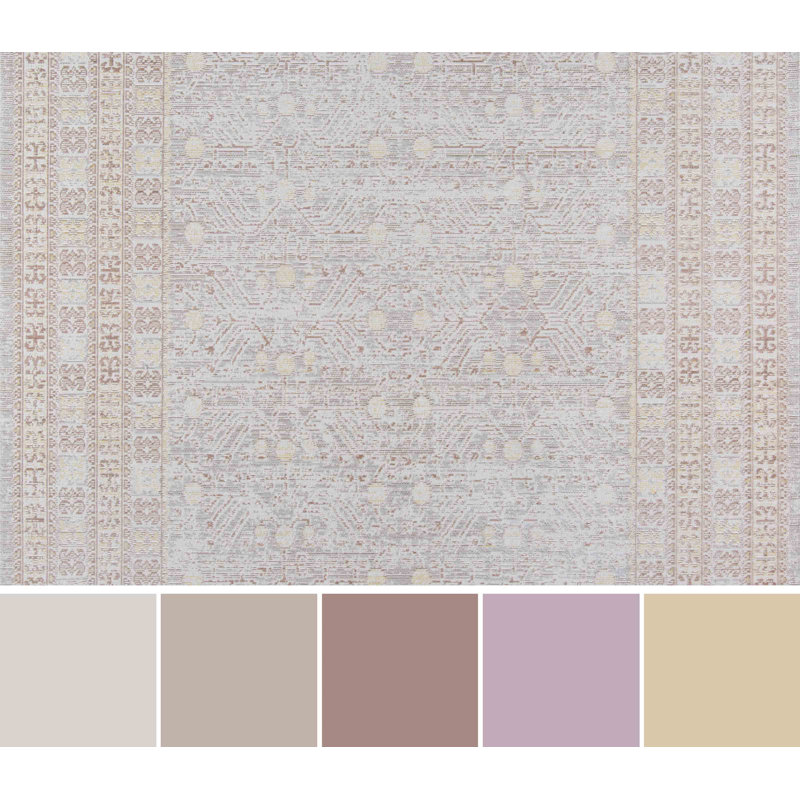 Tapis gris Valeria, Tapis de couloir 2 pi 7 po x 8 pi