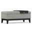 Banc de rangement avec repose-pieds et rangement caché Oregon